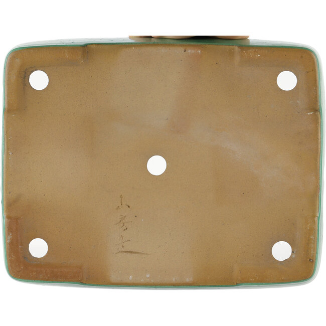 Rechthoekige groene bonsaipot van Yamafusa - 285 x 220 x 55 mm