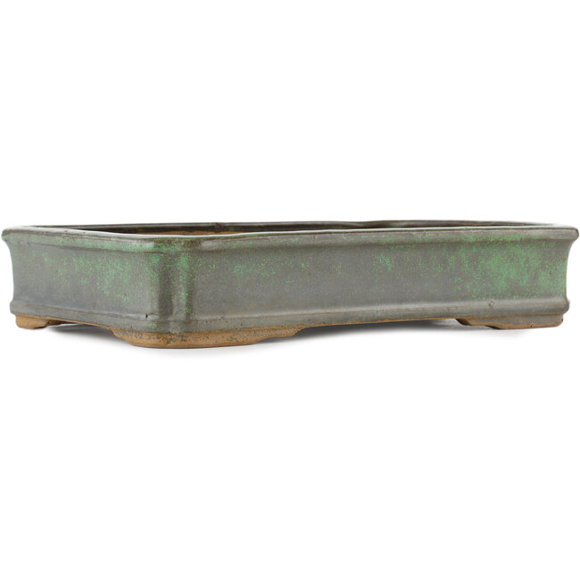Vaso bonsai rettangolare verde di Shuhou - 315 x 215 x 60 mm