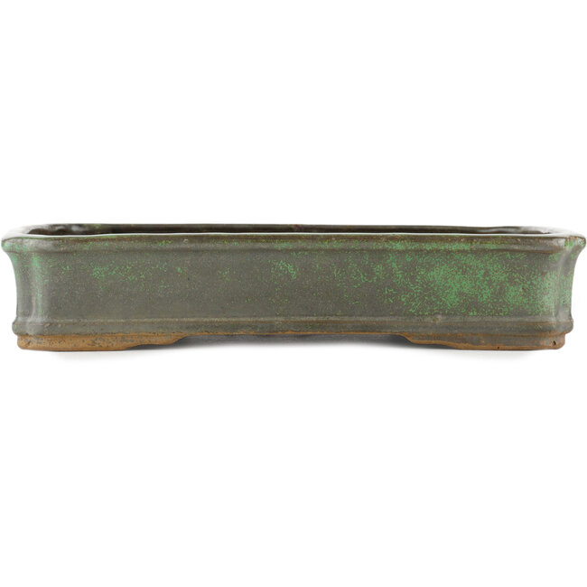 Maceta rectangular para bonsái verde de Shuhou - 315 x 215 x 60 mm
