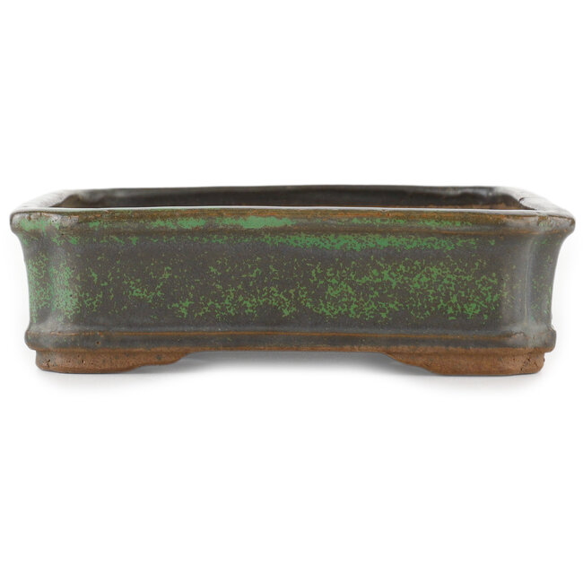 Vaso bonsai rettangolare verde di Shuhou - 315 x 215 x 60 mm