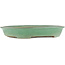 Oval green bonsai pot by Yamaaki - 340 x 265 x 50 mm