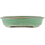 Oval green bonsai pot by Yamaaki - 340 x 265 x 50 mm