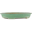 Oval green bonsai pot by Yamaaki - 340 x 265 x 50 mm