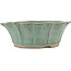 Round green bonsai pot by Tokoname - 320 x 320 x 105 mm