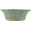 Round green bonsai pot by Tokoname - 320 x 320 x 105 mm