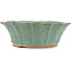 Round green bonsai pot by Tokoname - 320 x 320 x 105 mm