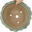 Pot à bonsaï rond vert par Tokoname - 320 x 320 x 105 mm