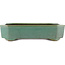 Rectangular green bonsai pot by Yamaaki - 315 x 240 x 75 mm