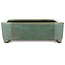 Rectangular green bonsai pot by Yamaaki - 315 x 240 x 75 mm