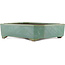 Rectangular green bonsai pot by Yamaaki - 315 x 240 x 75 mm