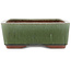 Rectangular green bonsai pot by Eime Yozan - 300 x 230 x 75 mm