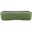 Rectangular green bonsai pot by Eime Yozan - 300 x 230 x 75 mm