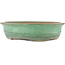 Oval green bonsai pot by Yamafusa - 345 x 270 x 80 mm