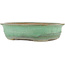 Oval green bonsai pot by Yamafusa - 345 x 270 x 80 mm