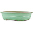 Oval green bonsai pot by Yamafusa - 345 x 275 x 80 mm