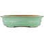 Oval green bonsai pot by Yamafusa - 345 x 275 x 80 mm