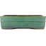 Rectangular green bonsai pot by Koyou - 320 x 250 x 90 mm