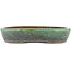 Oval green bonsai pot by Shuhou - 350 x 265 x 60 mm