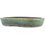 Pot à bonsaï ovale vert par Shuhou - 350 x 265 x 60 mm