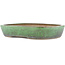 Oval green bonsai pot by Shuhou - 350 x 265 x 60 mm