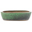 Oval green bonsai pot by Shuhou - 350 x 265 x 60 mm