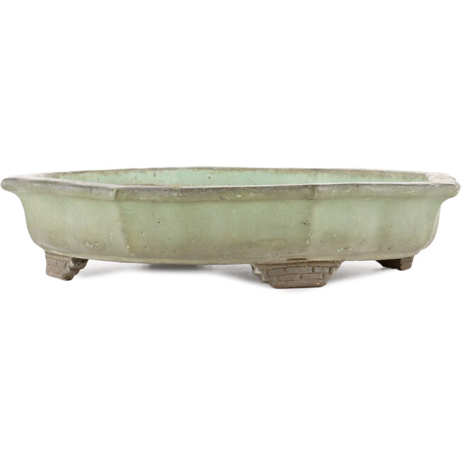 Vaso bonsai verde loto di Shuhou - 360 x 360 x 70 mm