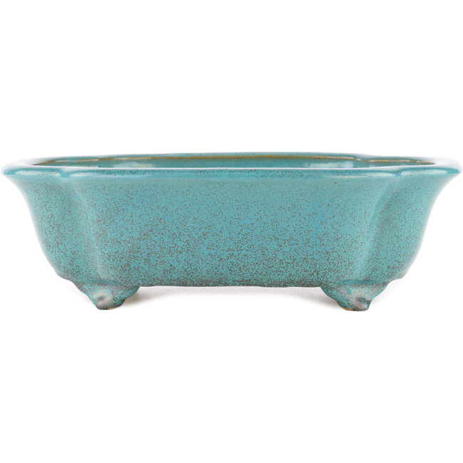 Oval green bonsai pot by Reiho - 340 x 280 x 100 mm