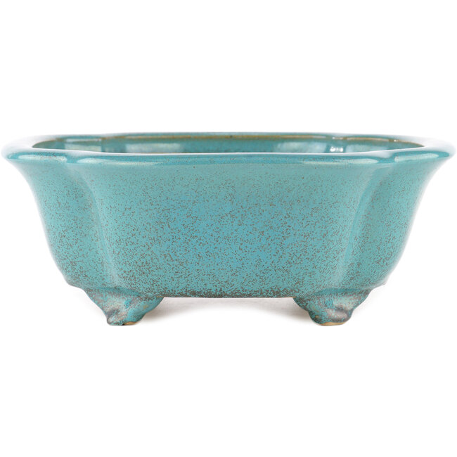 Oval green bonsai pot by Reiho - 340 x 280 x 100 mm