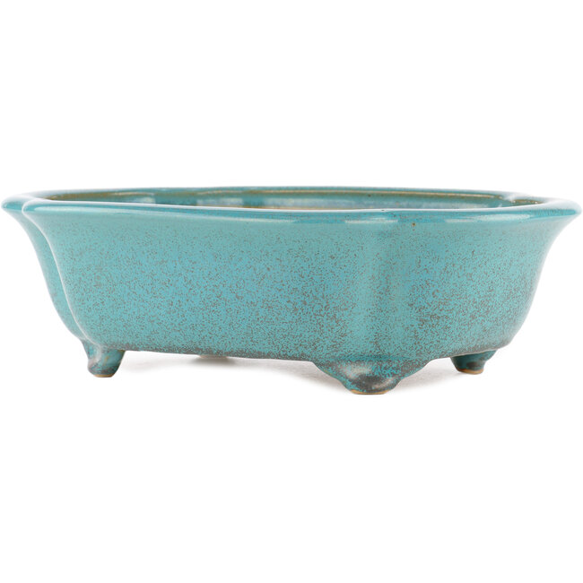 Oval green bonsai pot by Reiho - 340 x 280 x 100 mm