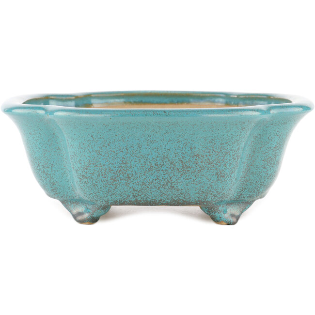 Pot à bonsaï ovale vert par Reiho - 340 x 280 x 100 mm