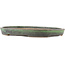 Oval green bonsai pot by Shuhou - 395 x 265 x 40 mm