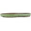 Oval green bonsai pot by Shuhou - 395 x 265 x 40 mm