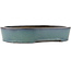 Oval blue bonsai pot by Yamaaki - 360 x 285 x 70 mm