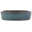 Oval blue bonsai pot by Yamaaki - 360 x 285 x 70 mm