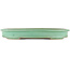 Oval green bonsai pot by Yamaaki - 405 x 315 x 55 mm