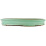 Oval green bonsai pot by Yamaaki - 405 x 315 x 55 mm