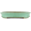 Oval green bonsai pot by Yamaaki - 405 x 315 x 55 mm