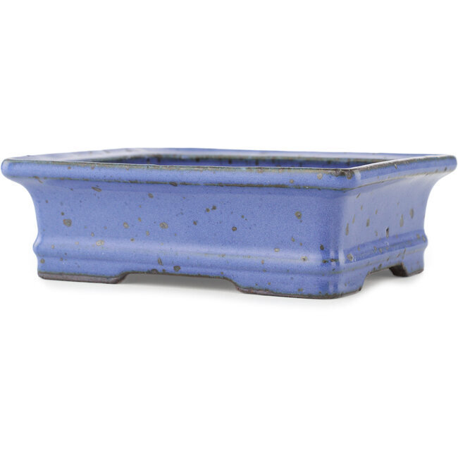 Vaso bonsai rettangolare blu di Hattori - 160 x 130 x 50 mm