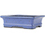 Rectangular blue bonsai pot by Hattori - 160 x 130 x 50 mm