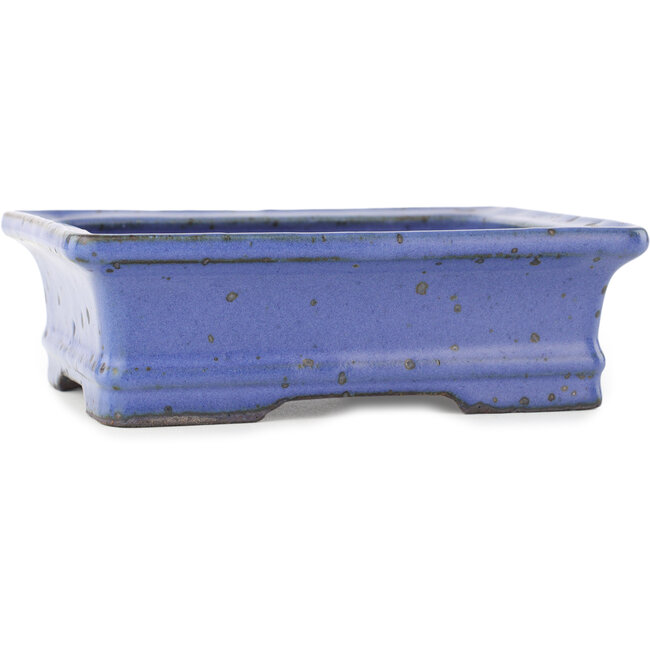 Maceta rectangular para bonsái azul de Hattori - 160 x 130 x 50 mm