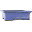 Rectangular blue bonsai pot by Hattori - 160 x 130 x 50 mm