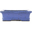 Rectangular blue bonsai pot by Hattori - 160 x 130 x 50 mm
