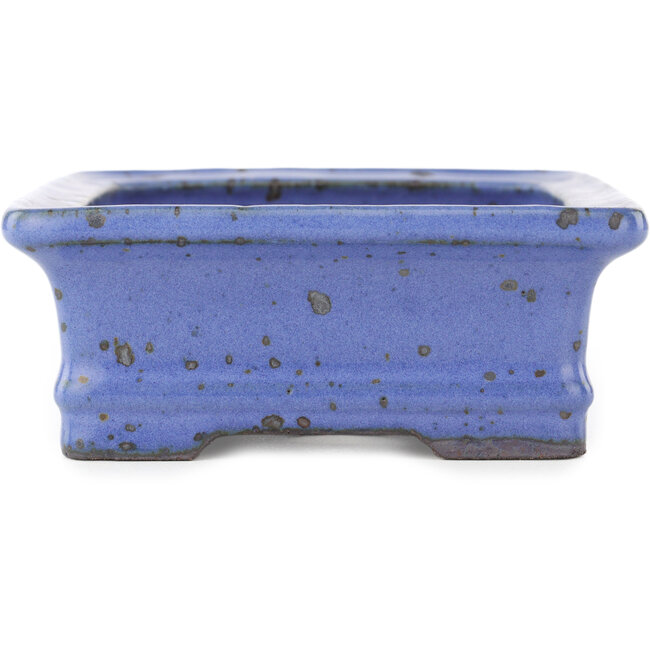 Maceta rectangular para bonsái azul de Hattori - 160 x 130 x 50 mm