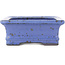 Rectangular blue bonsai pot by Hattori - 160 x 130 x 50 mm