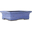 Rectangular blue bonsai pot by Hattori - 160 x 130 x 50 mm
