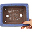 Rectangular blue bonsai pot by Hattori - 160 x 130 x 50 mm