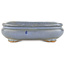 Oval blue bonsai pot by Hattori - 165 x 135 x 50 mm