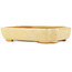Rectangular off-white bonsai pot by Hattori - 162 x 116 x 35 mm