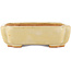 Rectangular off-white bonsai pot by Hattori - 162 x 116 x 35 mm
