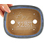 Oval blue bonsai pot by Hattori - 165 x 135 x 50 mm